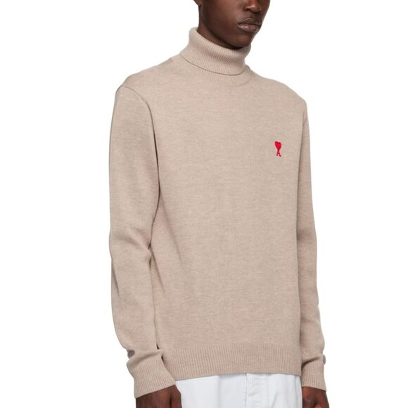 NEW W/ TAGS AMI Beige Ami Turtleneck - Picture 4 of 8